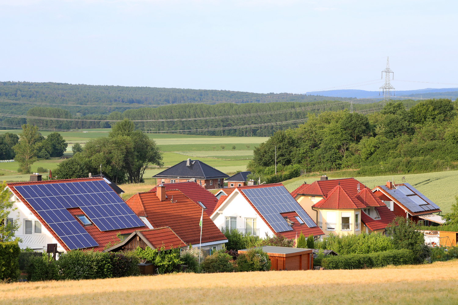 Dorf mit PV